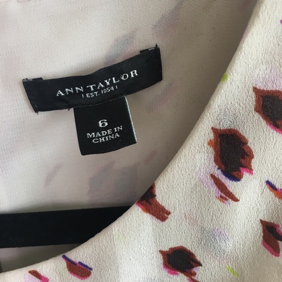 Ann Taylor Peplum Keyhole Front Shell Tank-Size 6 - Picture 6 of 6